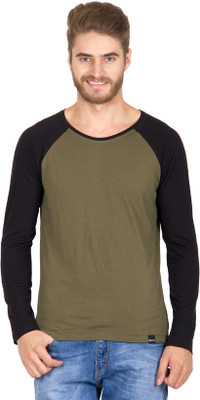

Rigo Solid Men's Round Neck Green T-Shirt, Army green