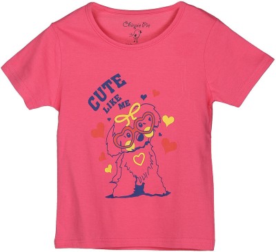 

Chirpie Pie by Pantaloons Girls Graphic Print T Shirt(Pink