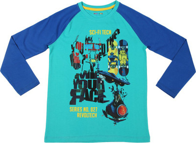 

Poppers by Pantaloons Boys Graphic Print T Shirt(Green, Pack of 1