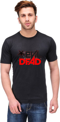

Trendster Printed Men's Round Neck Black T-Shirt