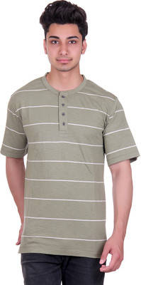 

Urban Street Solid, Striped Men's Round Neck Green T-Shirt, Bottle green