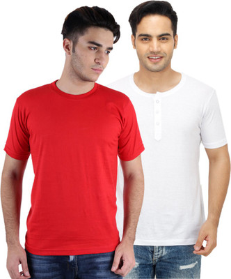 

Sanvi Traders Solid Men Round Neck Multicolor T-Shirt(Pack of 2, Multicolour
