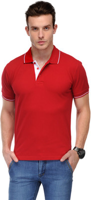

Scott International Solid Men' Polo Neck Red T-Shirt