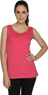 

SayItLoud Solid Women's Round Neck Pink T-Shirt