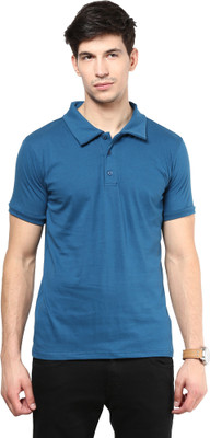 

Izinc Solid Men's Polo Neck Light Blue T-Shirt