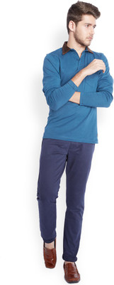 

Parx Solid Men's Polo Neck Blue T-Shirt