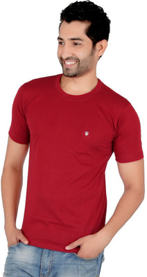 

Awack Solid Men's Round Neck Red T-Shirt