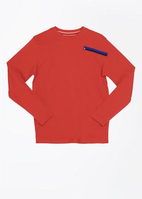 

Flippd Solid Men's V-neck Red T-Shirt