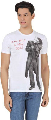 

Batman Printed Men' Round Neck White T-Shirt