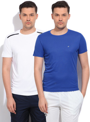 

Fort Collins Solid Men's White, Blue T-Shirt(Pack of 2, White/royal