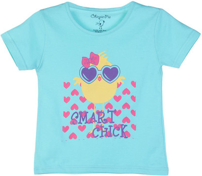 

Chirpie Pie by Pantaloons Girls Graphic Print T Shirt(Green
