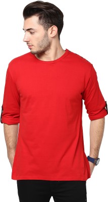 

Izinc Solid Men' Round Neck Red T-Shirt