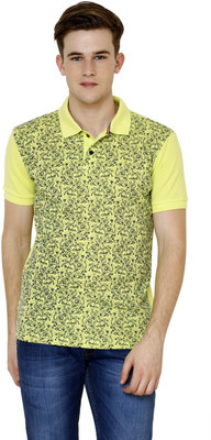 

Crux & Hunter Printed Men's Polo Neck Green T-Shirt