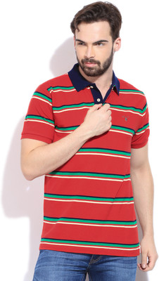 

Gant Striped Men's Polo Neck Red T-Shirt, Hot red