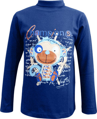 

Kothari Boys Printed Cotton T Shirt(Blue, Pack of 1, Dark navy