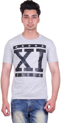 

Urban Street Solid, Graphic Print Men's Round Neck Grey T-Shirt, Light grey
