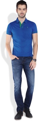 

Parx Solid Men's Polo Neck Blue T-Shirt