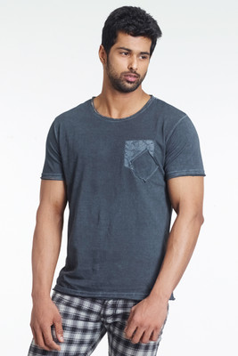 

Masculino Latino Printed Men' Round Neck Black T-Shirt