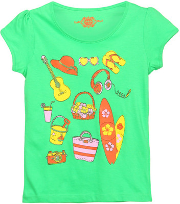 

Chalk by Pantaloons Girls Graphic Print T Shirt(Green