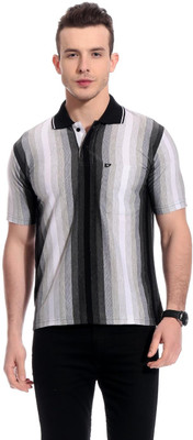 

TAB91 Striped Men's Polo Neck Multicolor T-Shirt
