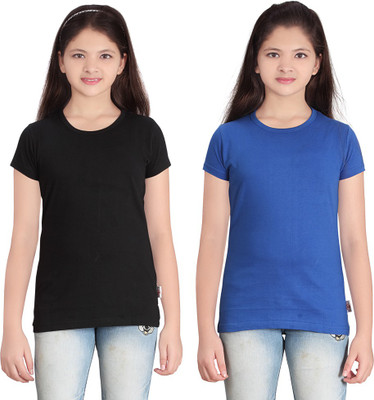 

FabTag - Sini Mini Girls Solid T Shirt(Multicolor