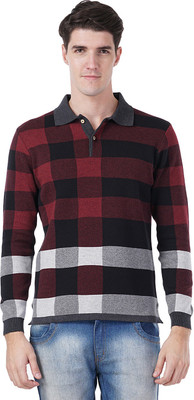 

Kalt Self Design Men Polo Neck Multicolor T-Shirt