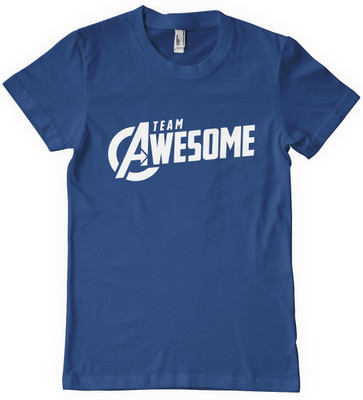 

Rawpockets Graphic Print Men's Round Neck Blue T-Shirt, Royal blue