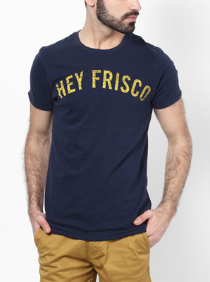 

Jack & Jones Graphic Print Men's Round Neck Dark Blue T-Shirt, Dress blues