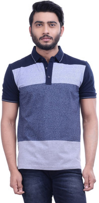 

Hoffmen Self Design Men's Polo Neck Multicolor T-Shirt
