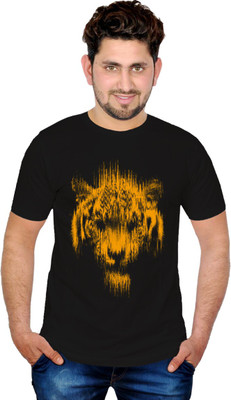 

INKIT Graphic Print Men's Round Neck Black T-Shirt