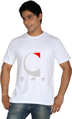 

Trendster Printed Men's Round Neck White T-Shirt