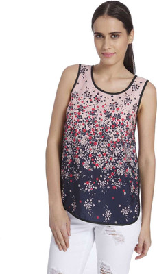 

Vero Moda Printed Women's Round Neck Pink T-Shirt, Rouge red