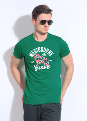 

Pepe Jeans Printed Men's Round Neck Green T-Shirt