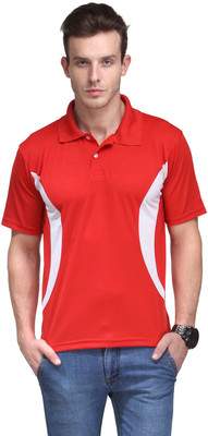 

Scott International Self Design Men' Polo Neck Red T-Shirt