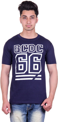 

Urban Street Solid, Graphic Print Men's Round Neck Blue T-Shirt, Navy