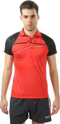 

Stag Printed Men's Polo Neck Red, Grey T-Shirt, Grey;red