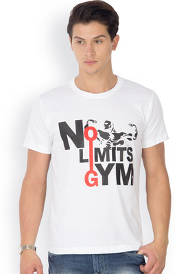 

Kingaroo Printed Men's Round Neck White T-Shirt