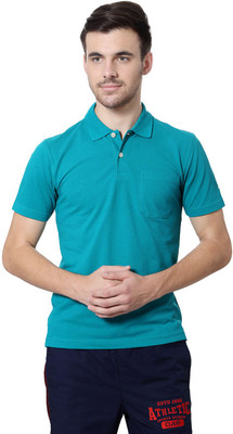 

Ajile by Pantaloons Solid Men's Polo Neck Light Green T-Shirt, Aqua green