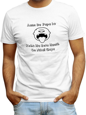 Redfool Fashions Printed, Graphic Print Men Round Neck White T-Shirt
