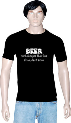 

Tshirt.in Graphic Print Men's Round Neck Black T-Shirt, Jet balck