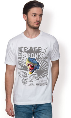 

Nikolas Graphic Print Men' Round Neck White T-Shirt