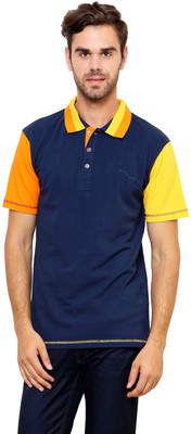 

Lemon & Vodka Solid Men's Polo Neck Dark Blue T-Shirt