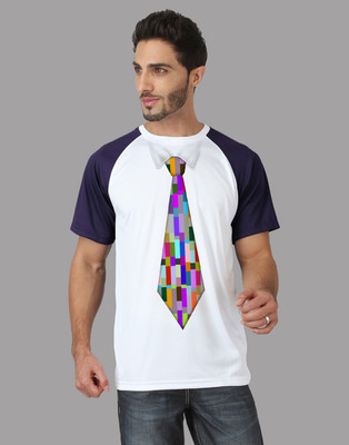 

Trionic Printed Men's Round Neck Purple T-Shirt, Deep purple