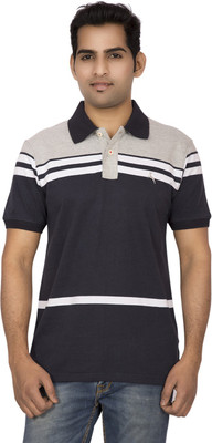 

Red Line Solid Men's Polo Neck Black T-Shirt, Dark