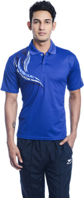 6% OFF on Shiv Naresh Printed Men's Polo Neck Denim Multicolor T