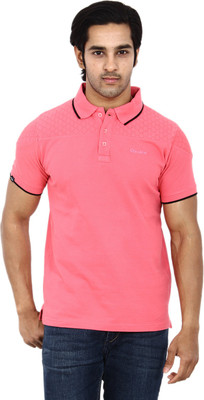 

Stackia Solid Men's Polo Neck Pink T-Shirt