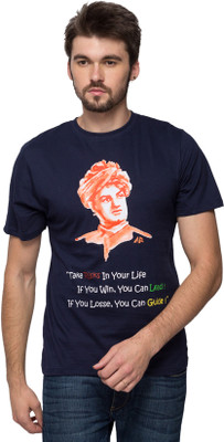 

Anveshana Retail Printed Men's Round Neck Blue T-Shirt