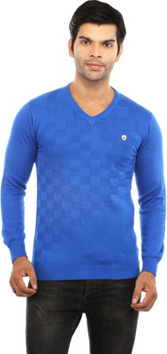 

Got It Solid Men's V-neck Blue T-Shirt, Royal blue