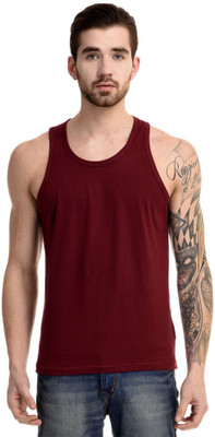 

Mi Moda Solid Men's Round Neck Maroon T-Shirt