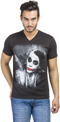

Dark Knight Printed Men's Round Neck Black T-Shirt